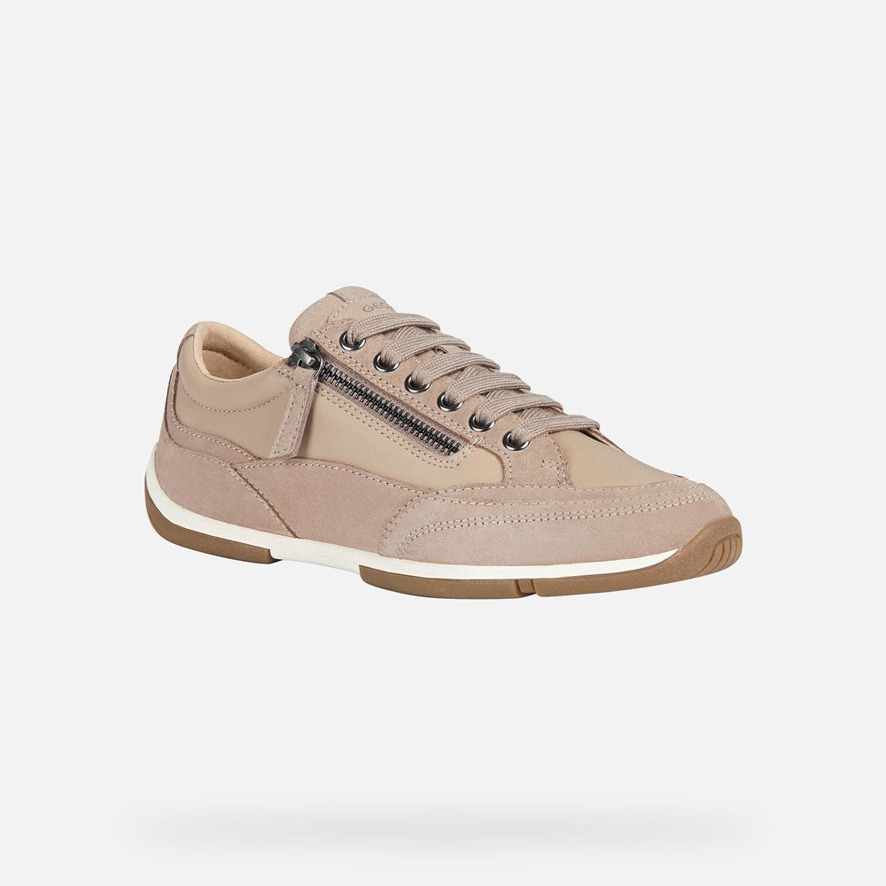 Geox Sneakers Dark Beige D Aglaia - Geox Womens Shoes - UBILAJ361